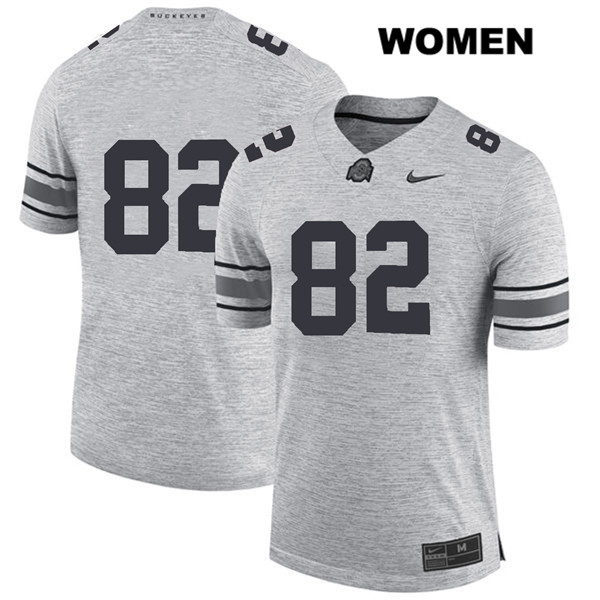 Ohio State Buckeyes Women's Garyn Prater #82 Gray Authentic Nike No Name College NCAA Stitched Football Jersey PJ19J28NO